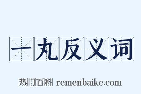 一丸反义词是什么意思的图片